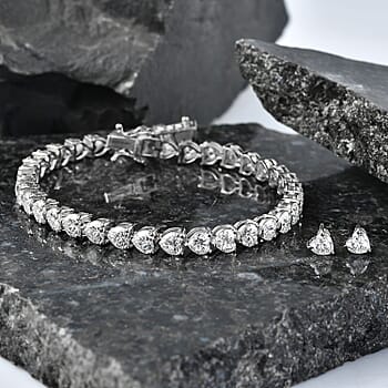 Rhodium Over Sterling Silver / 8 Inches - Product card gallery slide 2 (10184698954041)