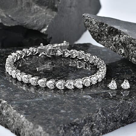 Rhodium Over Sterling Silver / 8 Inches - Product card gallery slide 2 (10184698954041)