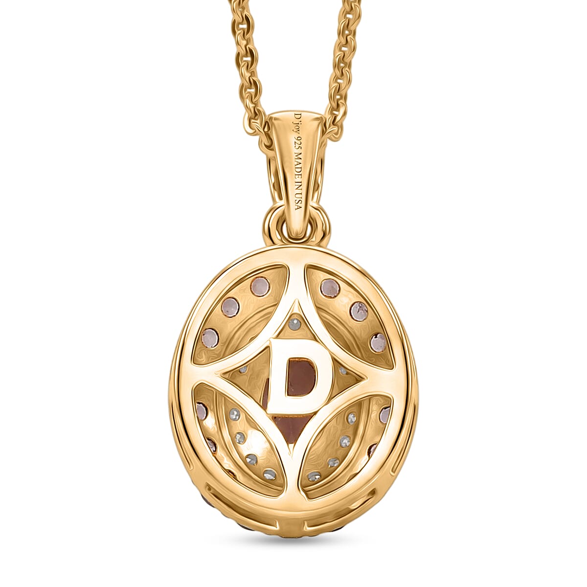 D'Joy Narsipatnam Purple Spinel and Moissanite 1.80 ctw Violet Starburst Pendant Necklace in 18K Vermeil Rose Gold Over Sterling Silver 20 Inches image number 4