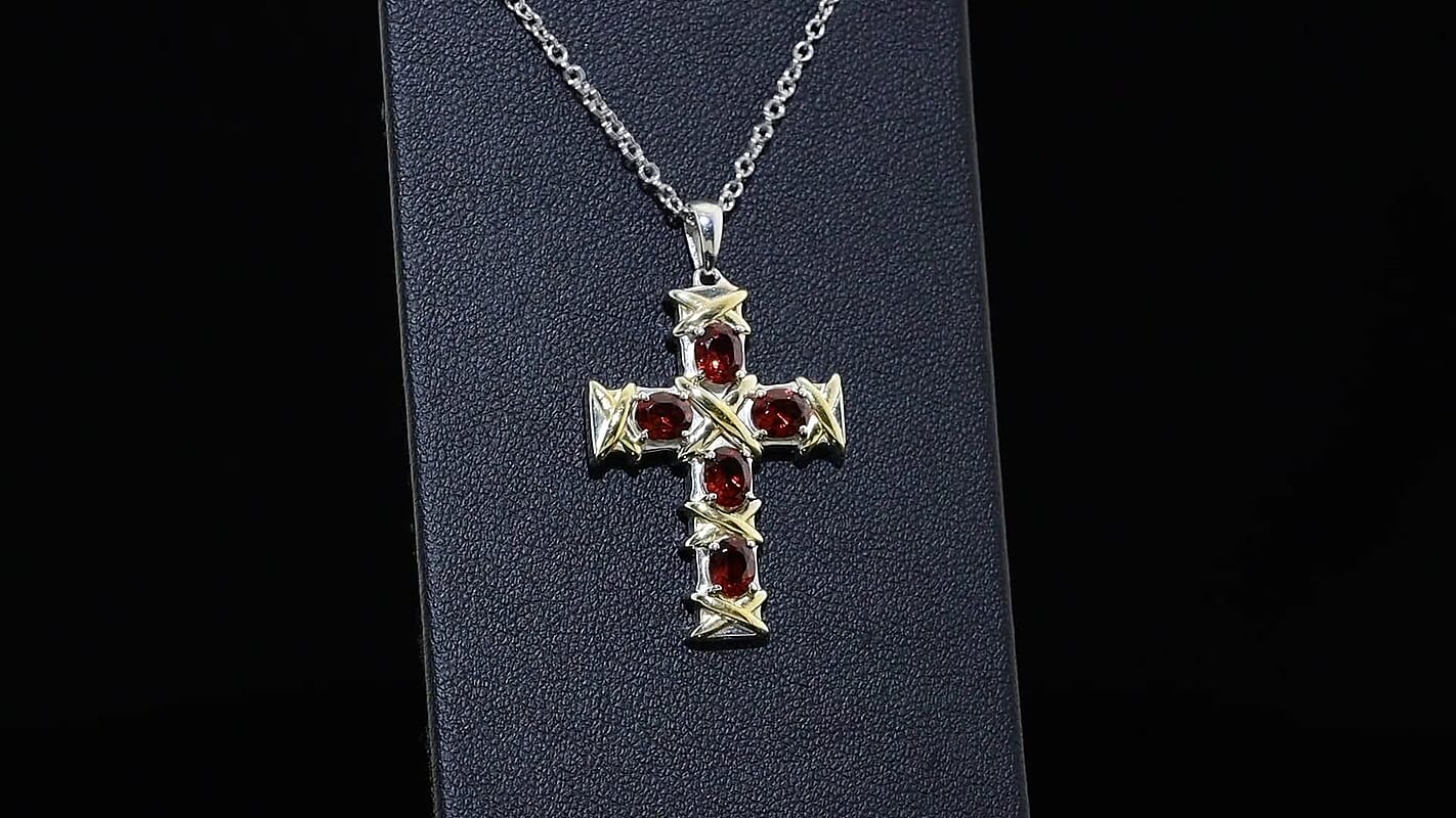 EverTrue African Amethyst Pendant in 18K YG Plated and Platinum Bond with Stainless Steel Necklace (20 Inches) 1.80 ctw