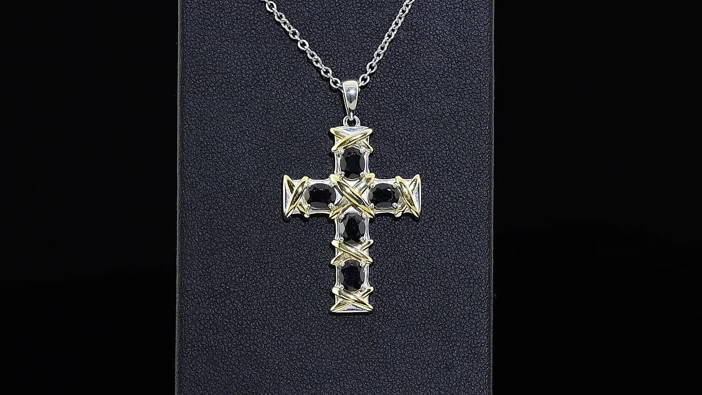 EverTrue African Amethyst Pendant in 18K YG Plated and Platinum Bond with Stainless Steel Necklace (20 Inches) 1.80 ctw