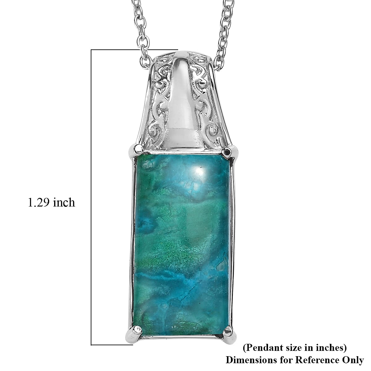 EverTrue Opalina 10.15 ctw Pendant Necklace in Stainless Steel (20 Inches)
