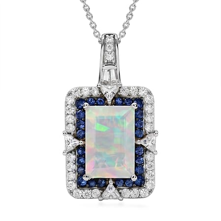 Ethiopian Welo Opal & Ceylon Blue Sapphire - Product card gallery slide 1 (10219054432569)