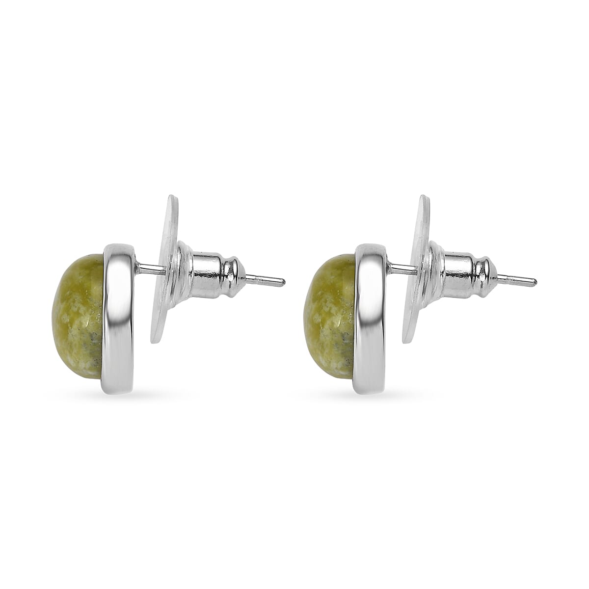 EverTrue Connemara Marble 23.30 ctw Earrings, Ring (Size 7.00) and Pendant Necklace 20 Inches in Stainless Steel