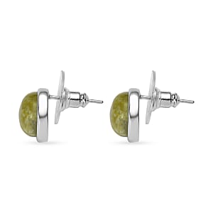 EverTrue Connemara Marble 23.30 ctw Earrings, Ring (Size 7.00) and Pendant Necklace 20 Inches in Stainless Steel