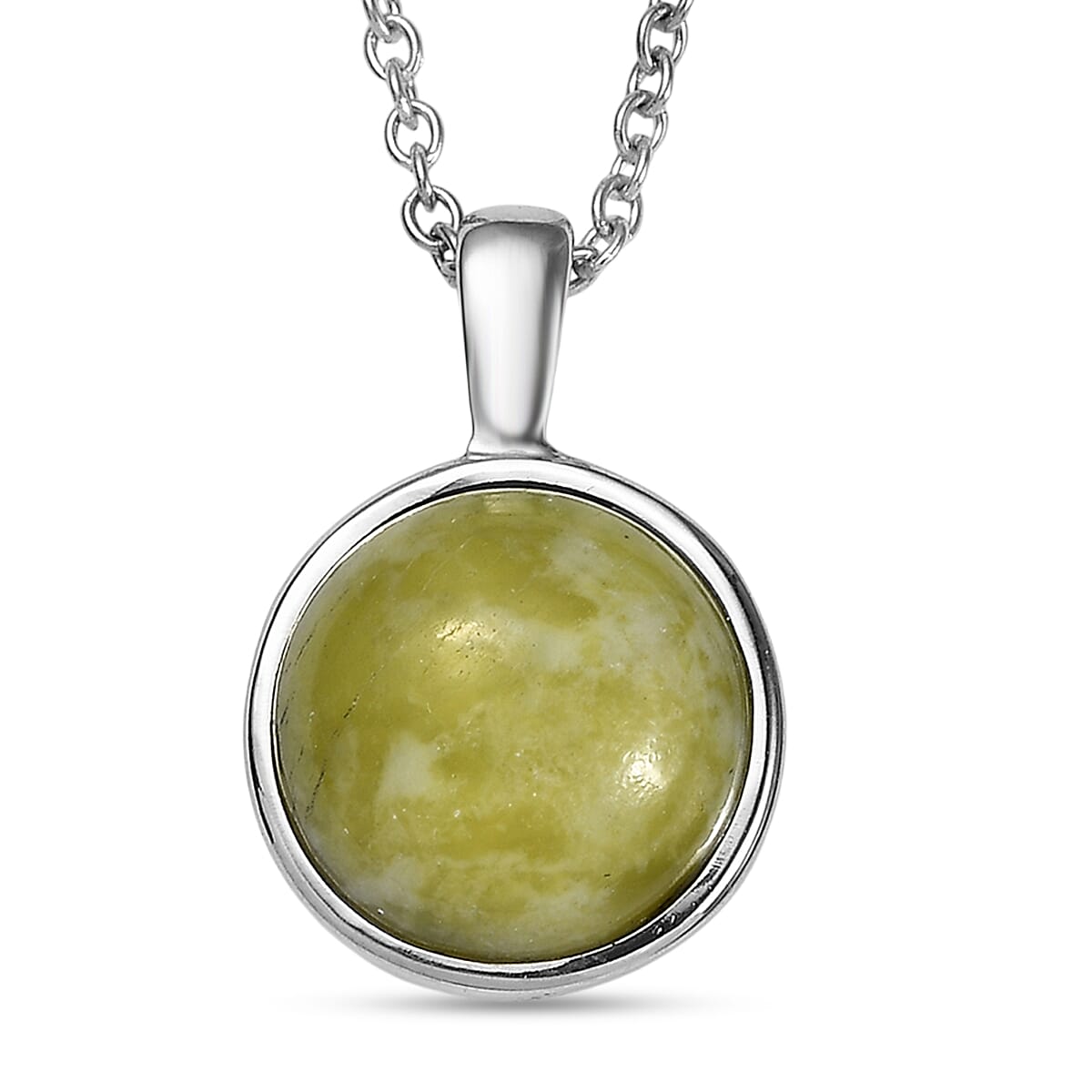 EverTrue Connemara Marble 23.30 ctw Earrings, Ring (Size 7.00) and Pendant Necklace 20 Inches in Stainless Steel