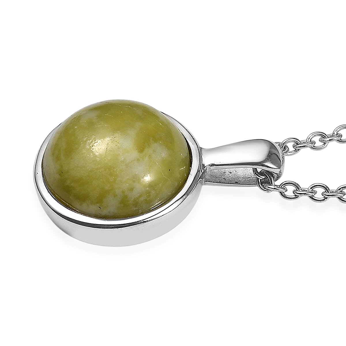 EverTrue Connemara Marble 23.30 ctw Earrings, Ring (Size 7.00) and Pendant Necklace 20 Inches in Stainless Steel