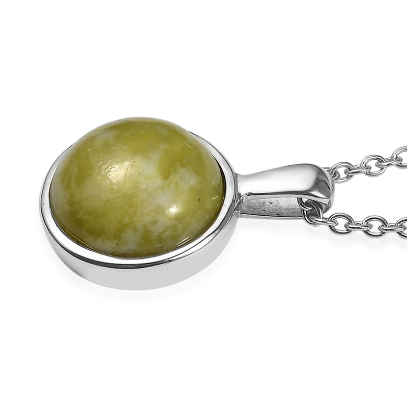 EverTrue Connemara Marble 23.30 ctw Earrings, Ring (Size 7.00) and Pendant Necklace 20 Inches in Stainless Steel