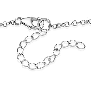 AAA Larimar and Diamond 63.00 ctw Ocean Glow Halo Pendant Necklace in Rhodium Over Sterling Silver 20 Inches (Ships. in 8-10 Days)