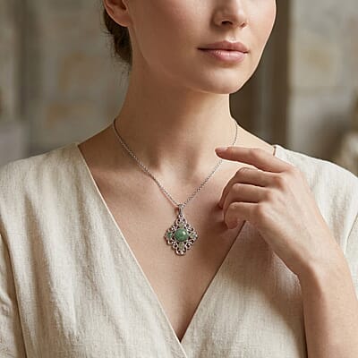 Green Aventurine 15.00 ctw Pendant