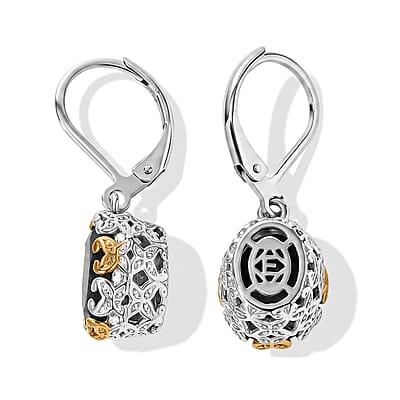 EverTrue Malagasy Labradorite 20.30 ctw Earrings, Ring (Size 5.0) and Pendant without Chain in 18K YG Plated and Platinum Bond