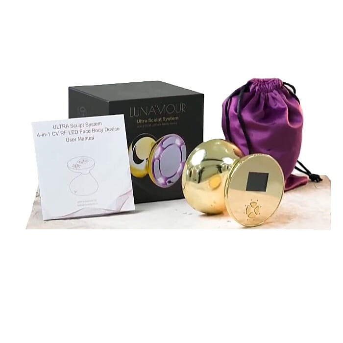 Luna'mour Ultra Sculpt System 4-in-1 CV RF LED Face & Body Device (Lifetime Warranty) with Free Body Elixir