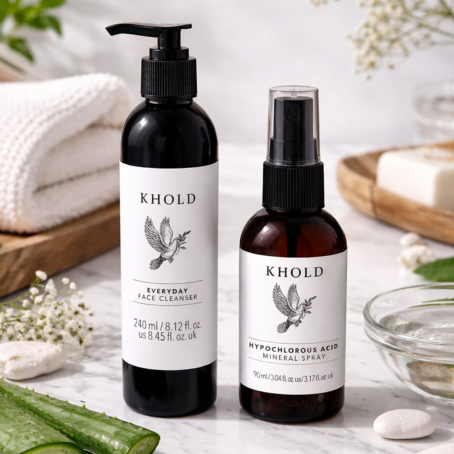 Khold Everyday Face Cleanser (8.45oz) w/Free Hypchlorous Mineral Spray