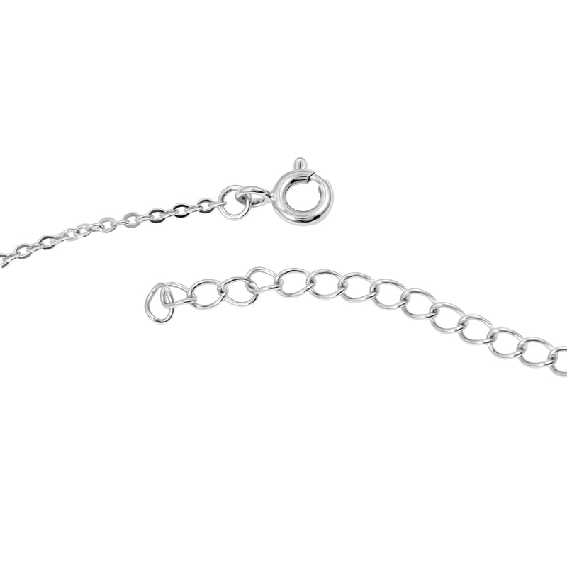 Rose De France Amethyst and White Corundum 6.00 ctw Pendant Necklace in Rhodium Over Sterling Silver 18-20 Inches