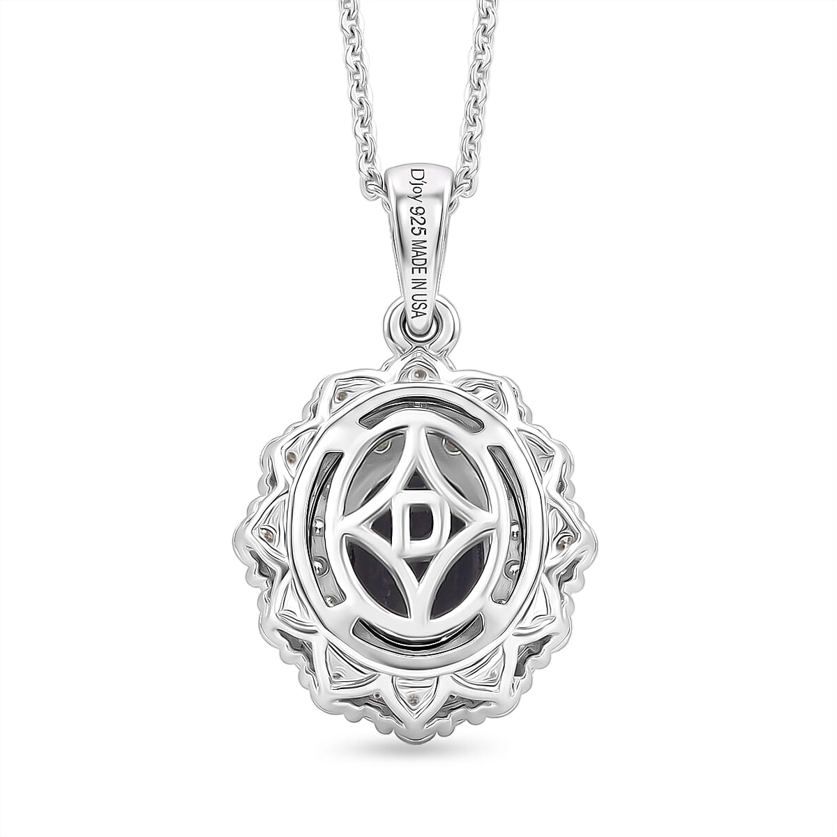 Pendant with Torn Chain 19DC (Size 20) in Rhodium Over Sterling Silver 2.20 ctw