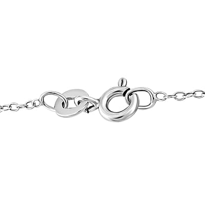 Luxuriant Lab Grown Blue Diamond (IR) and Lab Grown Diamond VS 3.00 ctw Pendant Necklace in Rhodium Over Sterling Silver 20 Inches