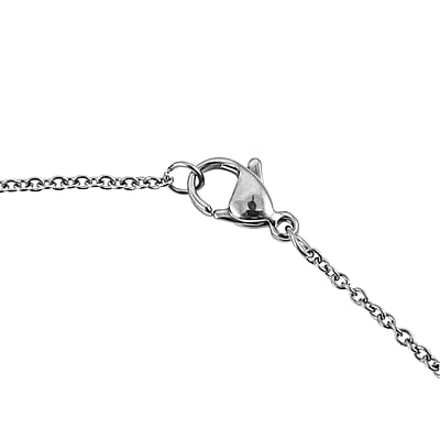 Swimming Brazil Sodalite 16.00 ctw Pendant in Silvertone with Stainless Steel Necklace 20 Inches