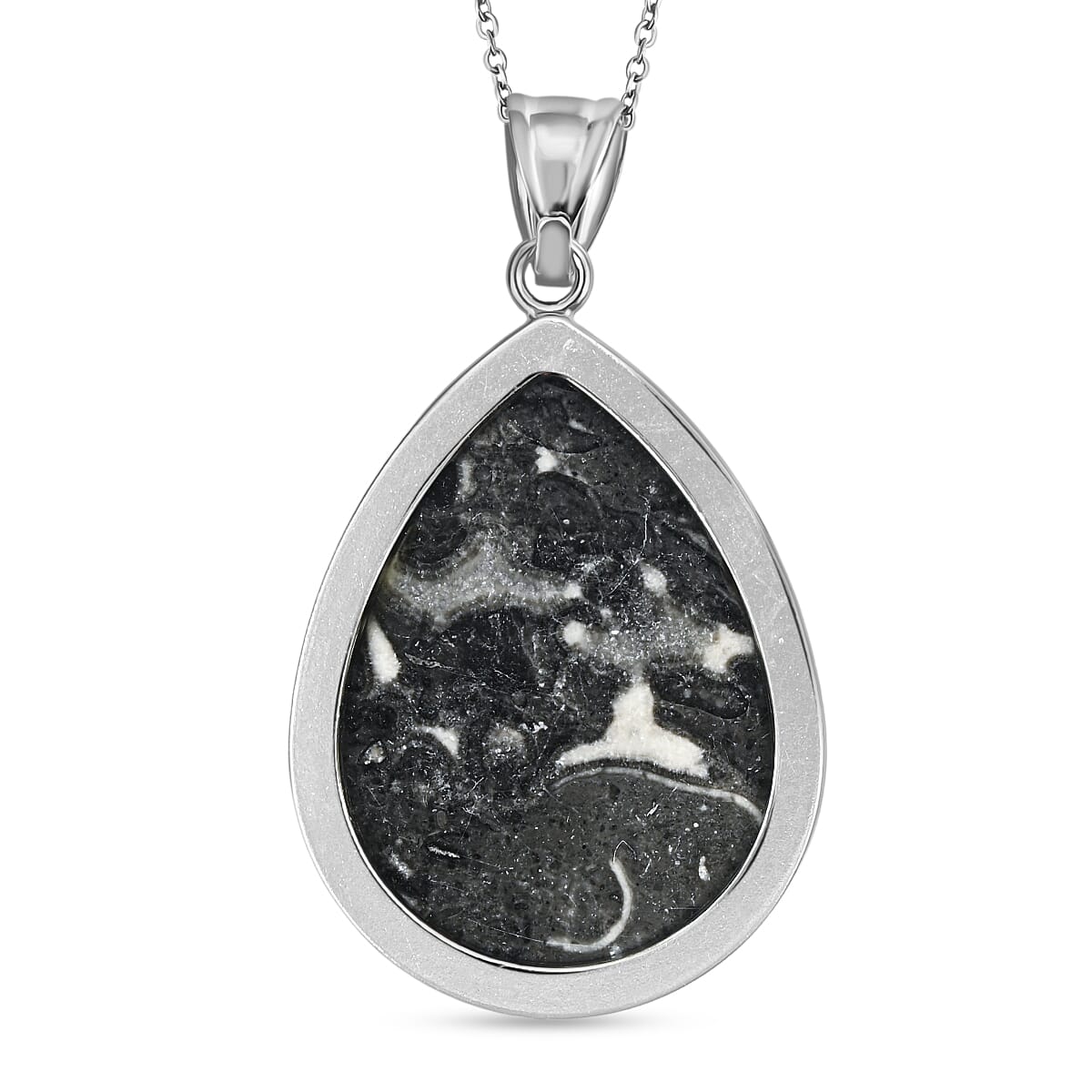 Magic Jasper 50.00 ctw Pendant in Silvertone with Stainless Steel Necklace 20 Inches image number 4