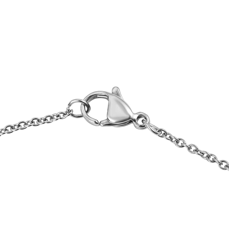 Magic Jasper 50.00 ctw Pendant in Silvertone with Stainless Steel Necklace 20 Inches