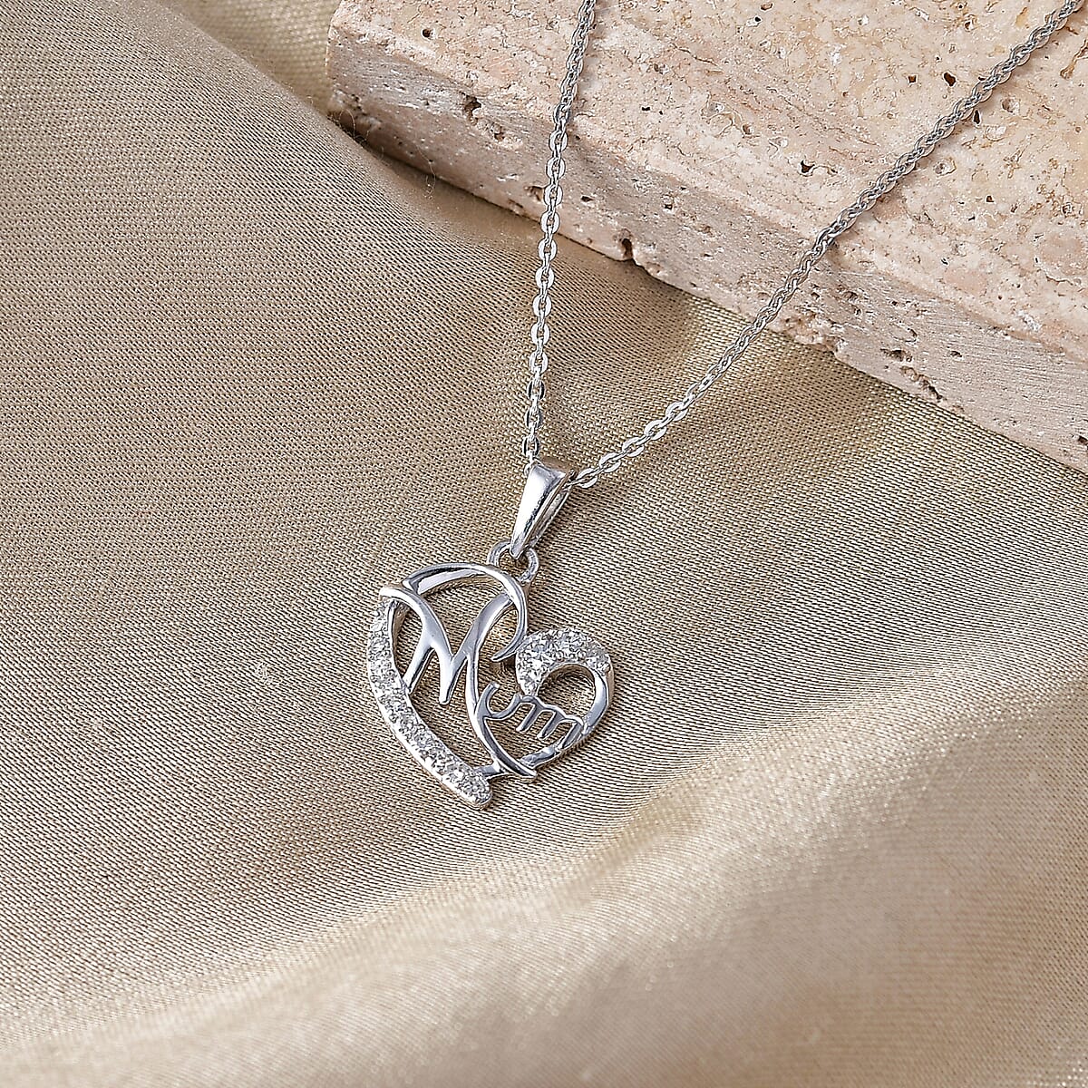 Luxuriant Lab Grown Diamond G-H SI 0.20 ctw Pendant Necklace in Rhodium Over Sterling Silver 20 Inches  image number 1