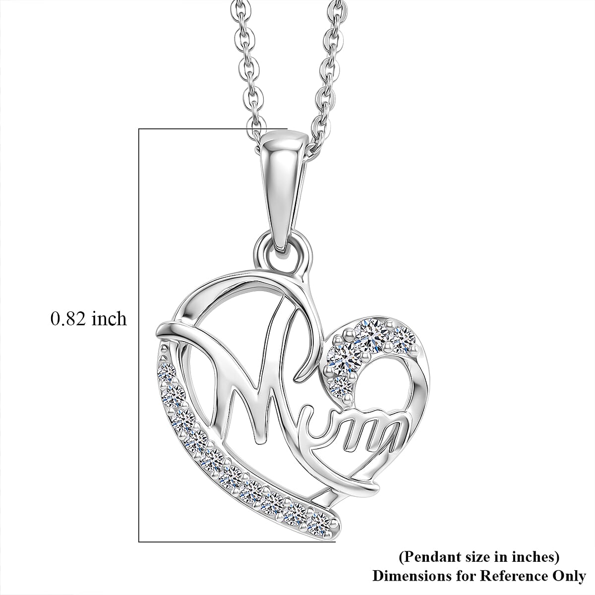 Luxuriant Lab Grown Diamond G-H SI 0.20 ctw Pendant Necklace in Rhodium Over Sterling Silver 20 Inches  image number 6