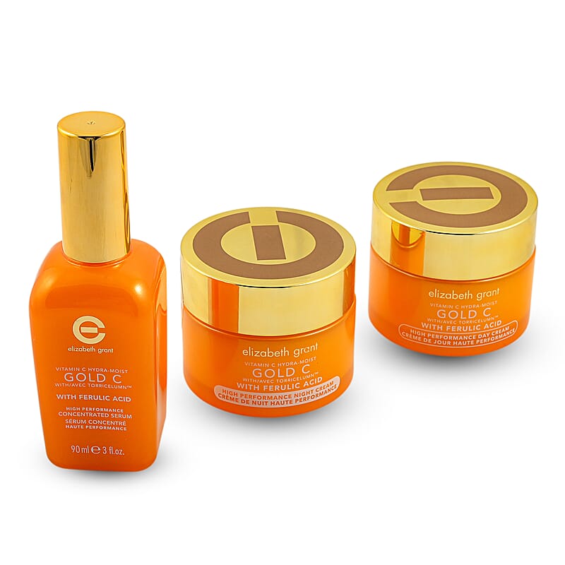 Elizabeth Grant Vitamin C Gold C Collection Empowered with Ferulic (Day Cream 3.4oz, Night Cream 3.4oz, & Serum 3oz)