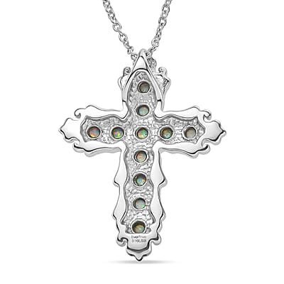 EverTrue Synthetic Milky Opal 0.60 ctw Pendant Necklace