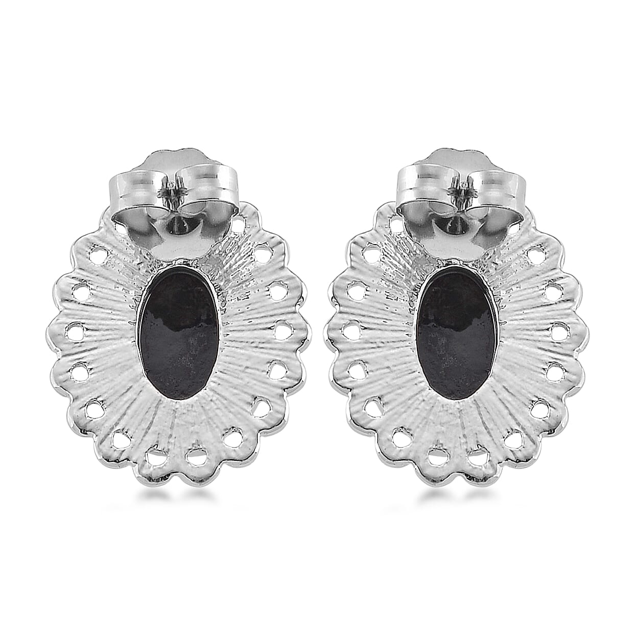 Purple Cameo, Austrian Crystal Earrings and Necklace (21-23 Inches) in Silvertone