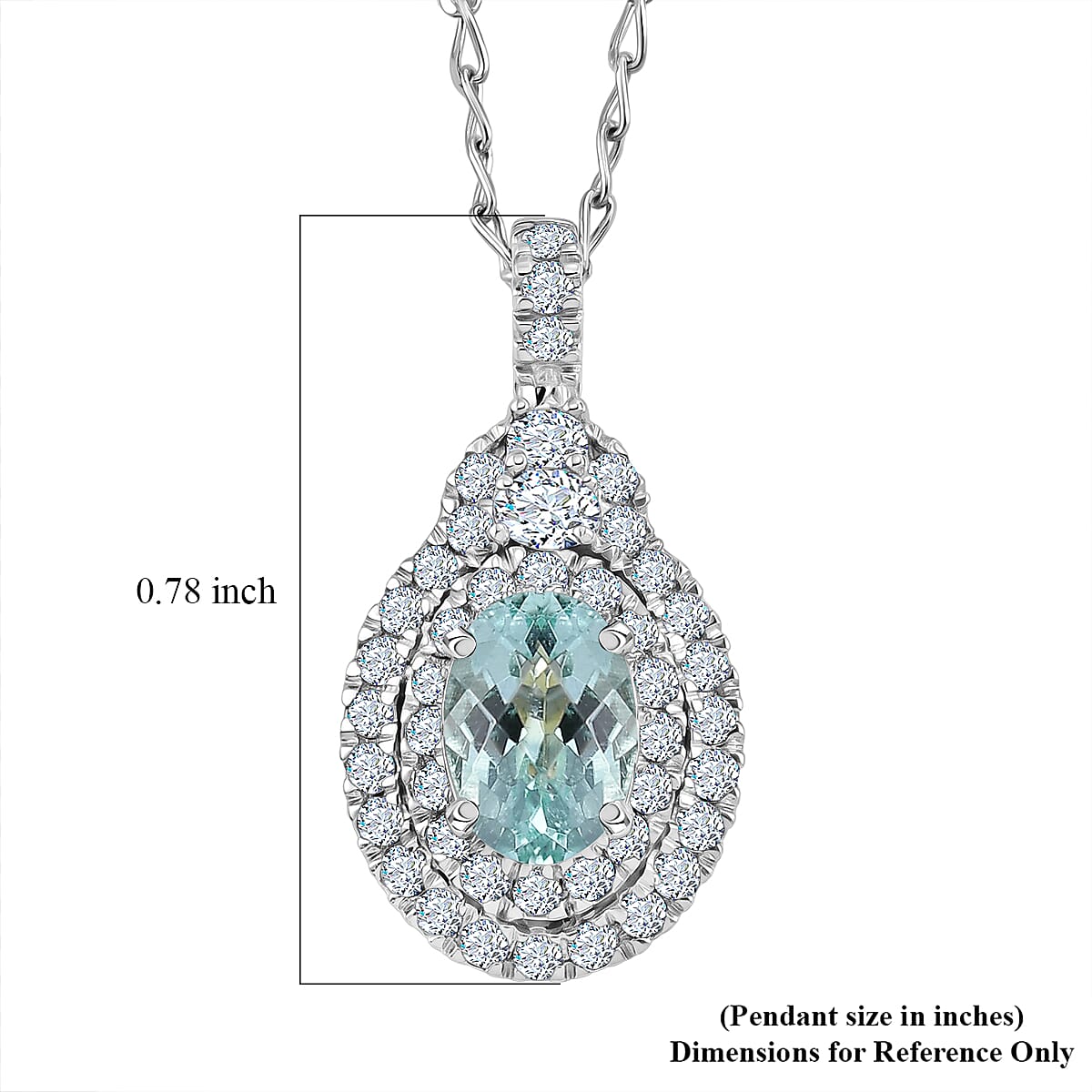 Certified & Appraised Rhapsody AAAA Paraiba Tourmaline and Diamond E-F VS 1.40 ctw Pendant Necklace in 950 Platinum (20 Inches) image number 5