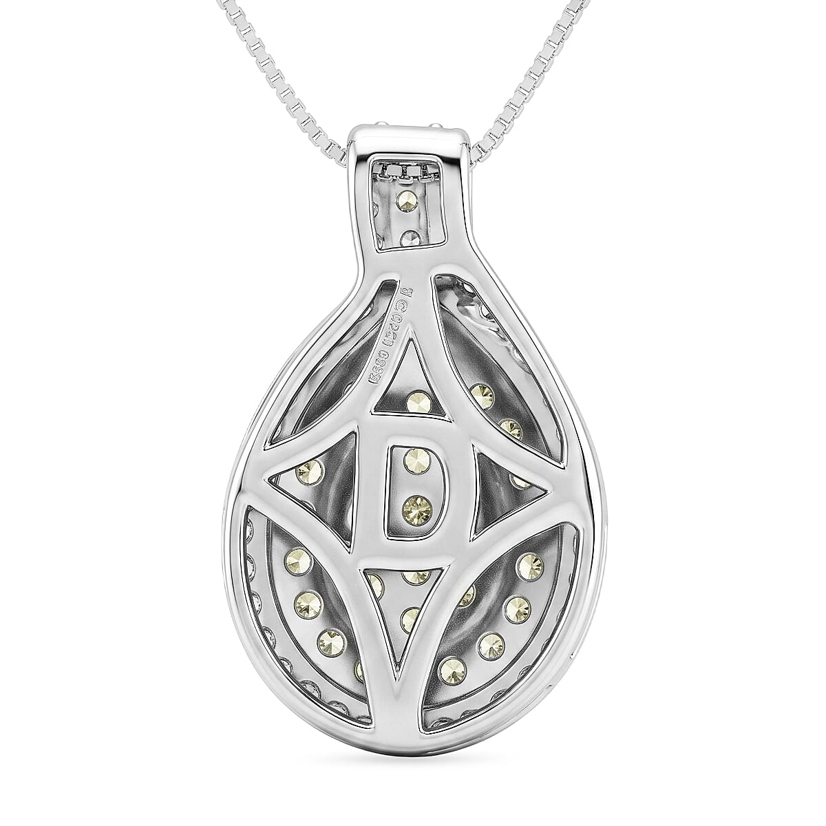 D'Joy Narsipatnam Alexandrite and White Zircon 1.70 ctw Twilight Pendant Necklace in Rhodium Over Sterling Silver 18 Inches