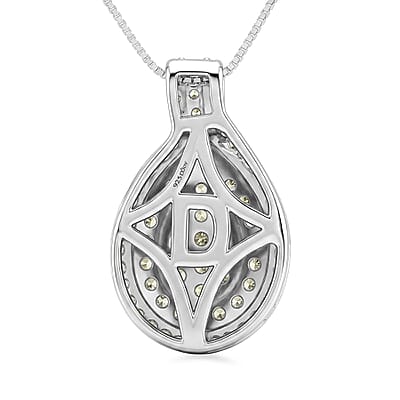 D'Joy Narsipatnam Alexandrite and White Zircon 1.85 ctw Twilight Pendant Necklace in Rhodium Over Sterling Silver 18 Inches
