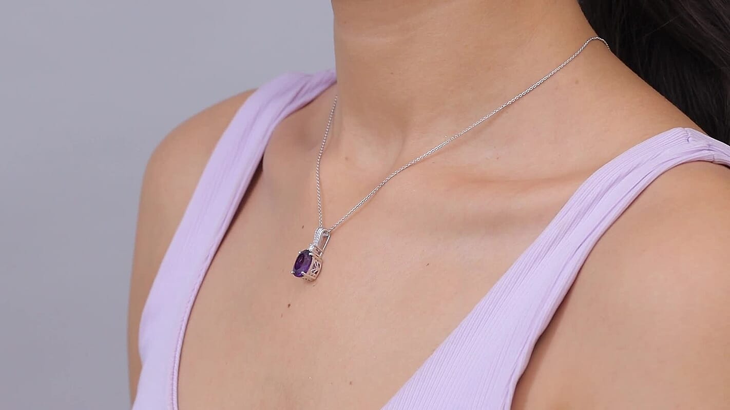 D'Joy AAA Santa Ana Madeira Citrine, Moissanite Pendant Necklace (20 Inches) in 18K Vermeil YG Over Sterling Silver 3.50 ctw