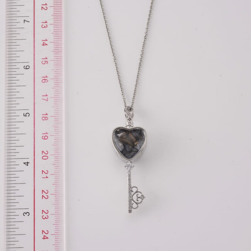 Pietersite and Simulated Diamond 36.00 ctw Pendant in Silvertone with Stainless Steel Necklace (20 inches)