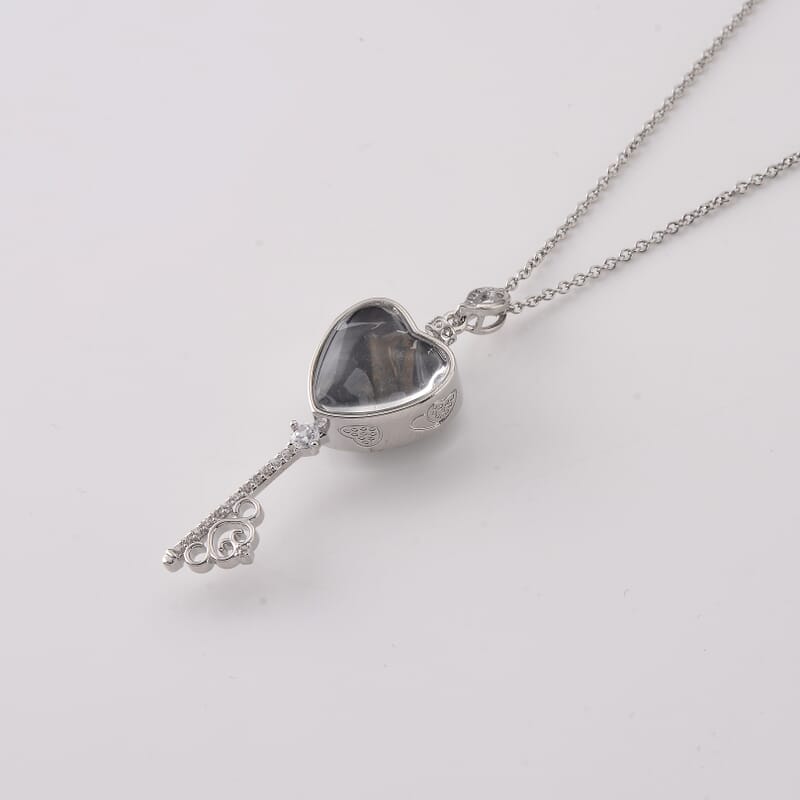 Pietersite and Simulated Diamond 36.00 ctw Pendant in Silvertone with Stainless Steel Necklace (20 inches)