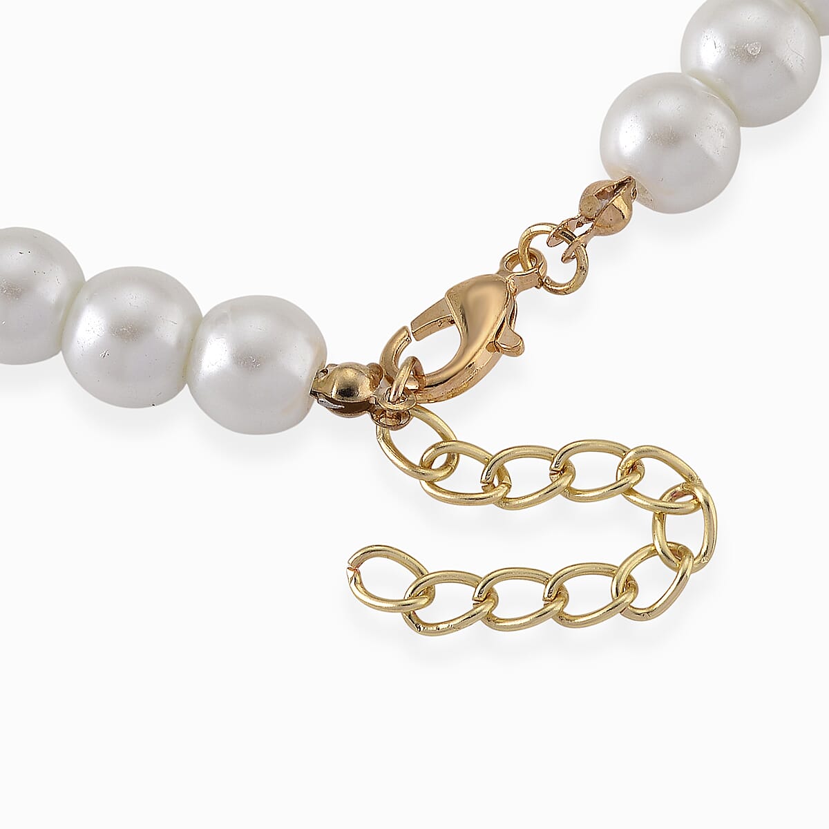Cameo, Simulated Pearl and Austrian Crystal Necklace (20-22 Inches) and Earrings in Goldtone image number 5