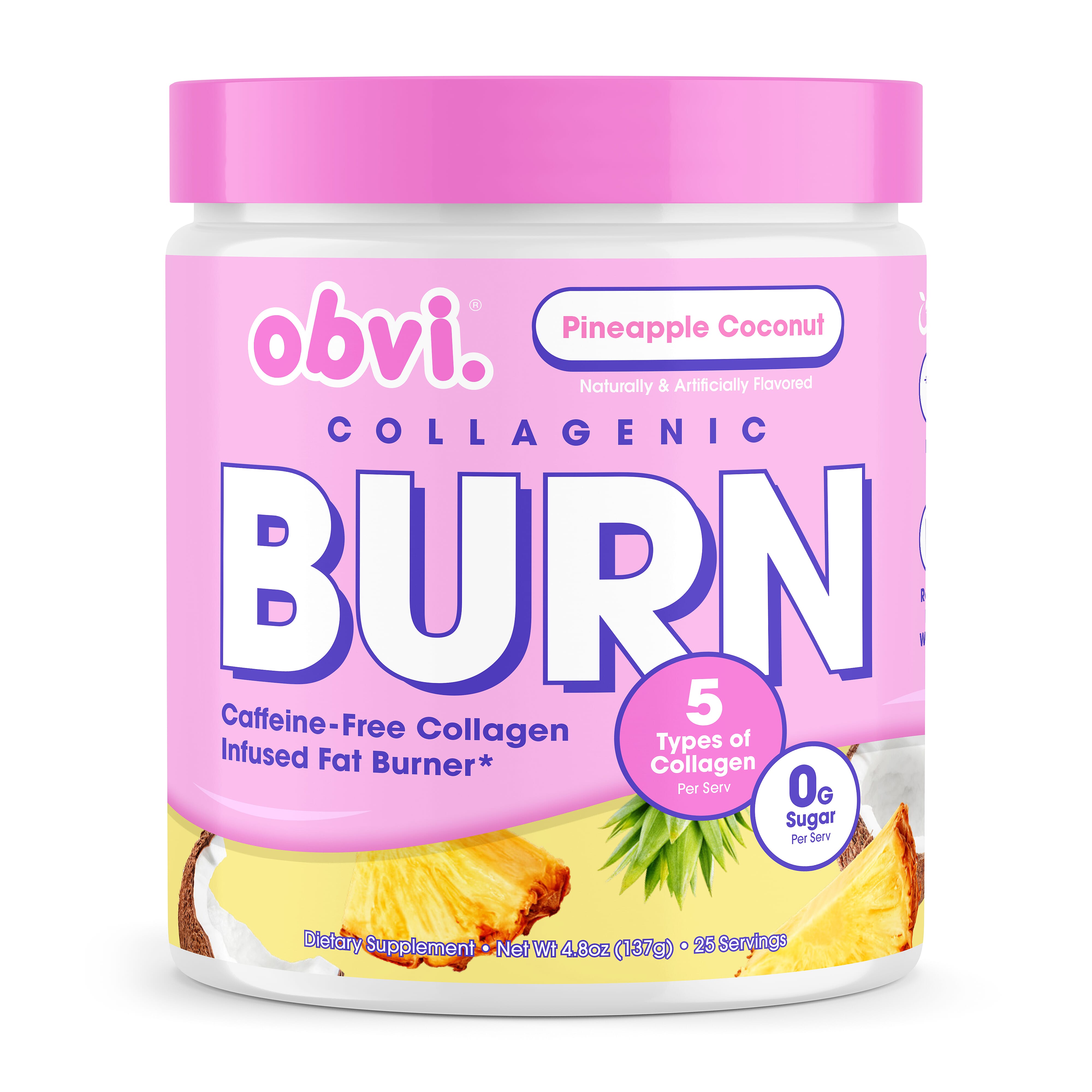 Obvi Collagenic Burn Powder-Pineapple Coconut, Obvi Collagenic Burn Powder-Cherry Limeade