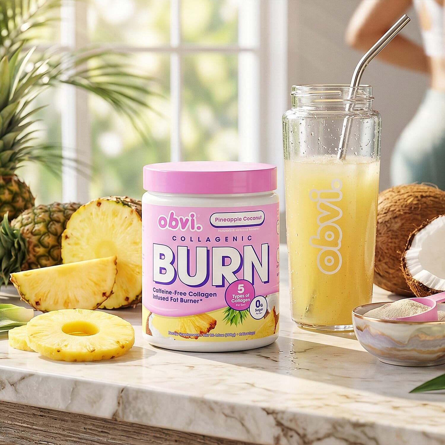 Obvi Collagenic Burn Powder-Pineapple Coconut, Obvi Collagenic Burn Powder-Cherry Limeade