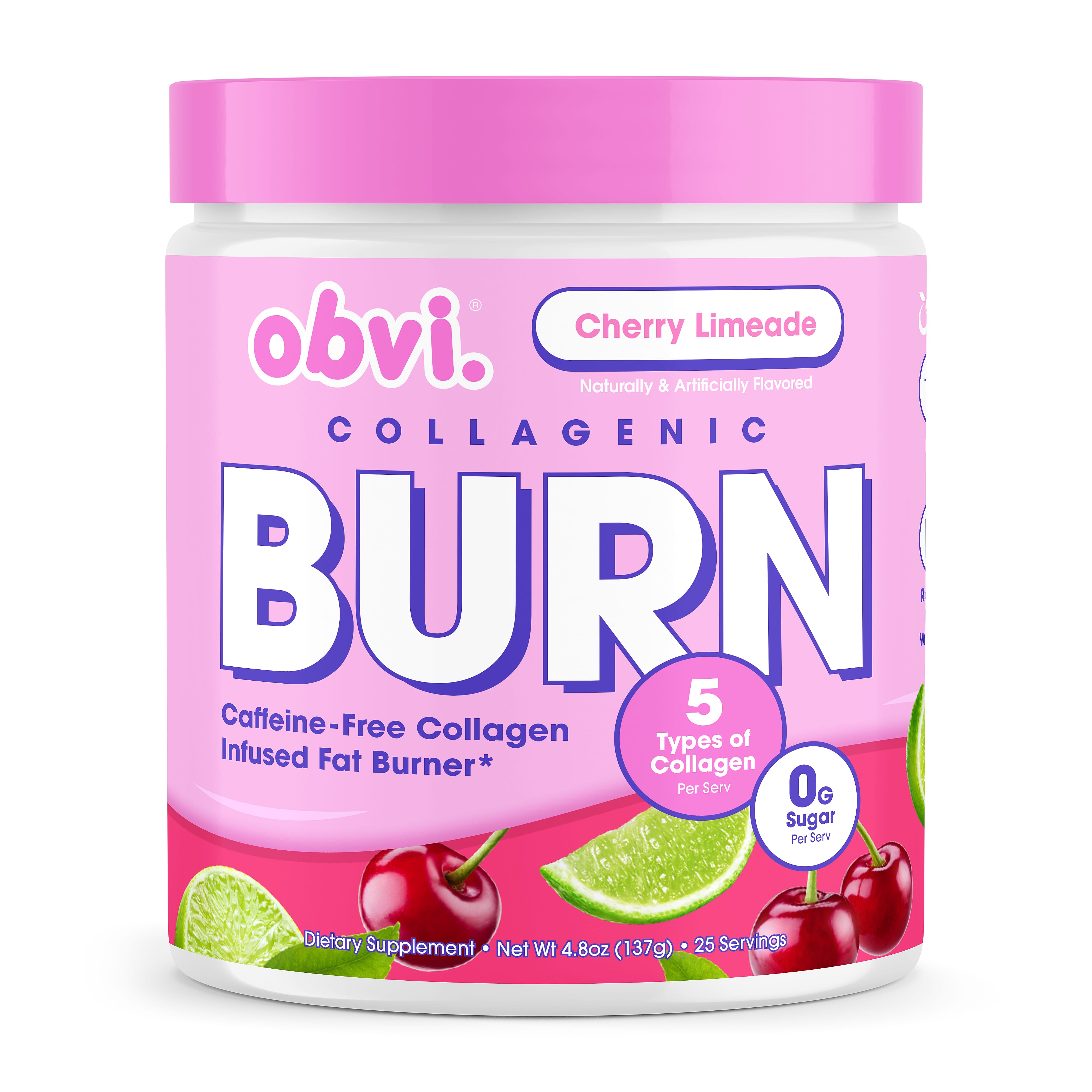 Obvi Collagenic Burn Powder-Pineapple Coconut, Obvi Collagenic Burn Powder-Cherry Limeade