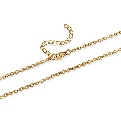Red Imperial Jasper 120.00 ctw Pendant in Goldtone with Stainless Steel Necklace (20 Inches)
