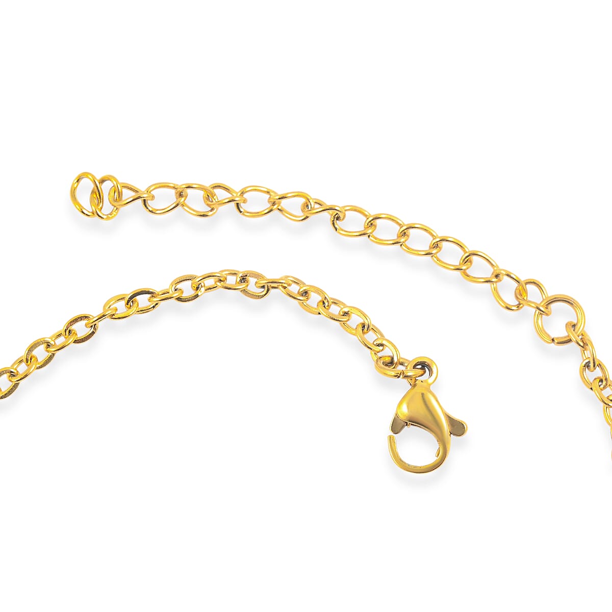 Blue Imperial Jasper 118.50 ctw Pendant in Goldtone with Stainless Steel Necklace (20 Inches) image number 4