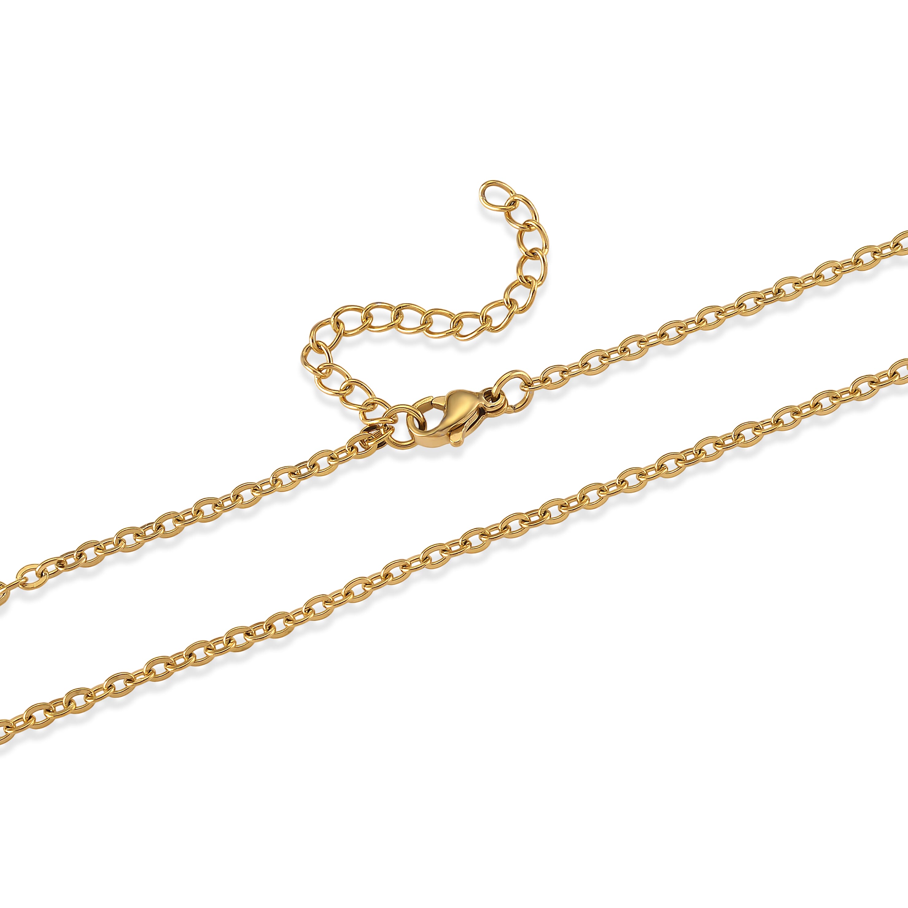 Blue Imperial Jasper 118.50 ctw Pendant in Goldtone with Stainless Steel Necklace (20 Inches)
