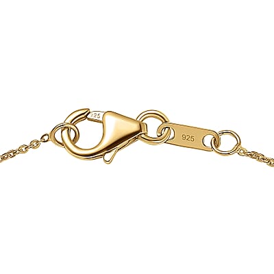 D'Joy Premium Moroccan Amethyst 3.60 ctw Royal Crown Pendant Necklace in 18K Vermeil Yellow Gold Over Sterling Silver (20 Inches)