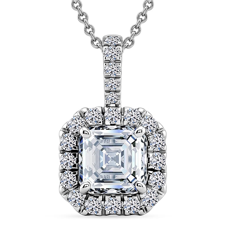 Luxuriant Lab Grown Diamond E-F VS 2.50 ctw Pendant Necklace in 10K White Gold 20 Inches