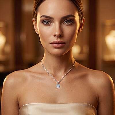 Luxuriant Lab Grown Diamond E-F VS 2.50 ctw Pendant Necklace in 10K White Gold 20 Inches