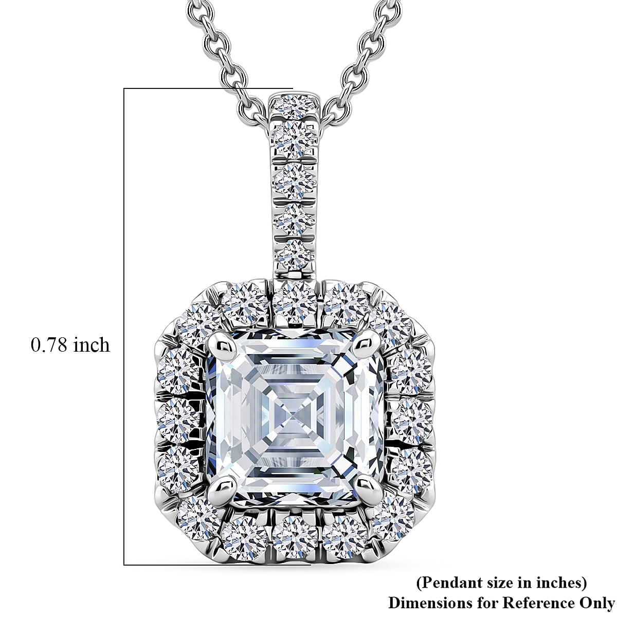 Luxuriant Lab Grown Diamond E-F VS 2.50 ctw Pendant Necklace in 10K White Gold 20 Inches image number 7