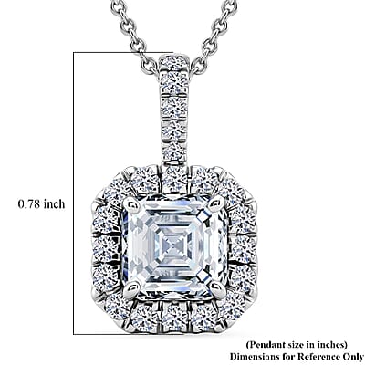 Luxuriant Lab Grown Diamond E-F VS 2.50 ctw Pendant Necklace in 10K White Gold 20 Inches