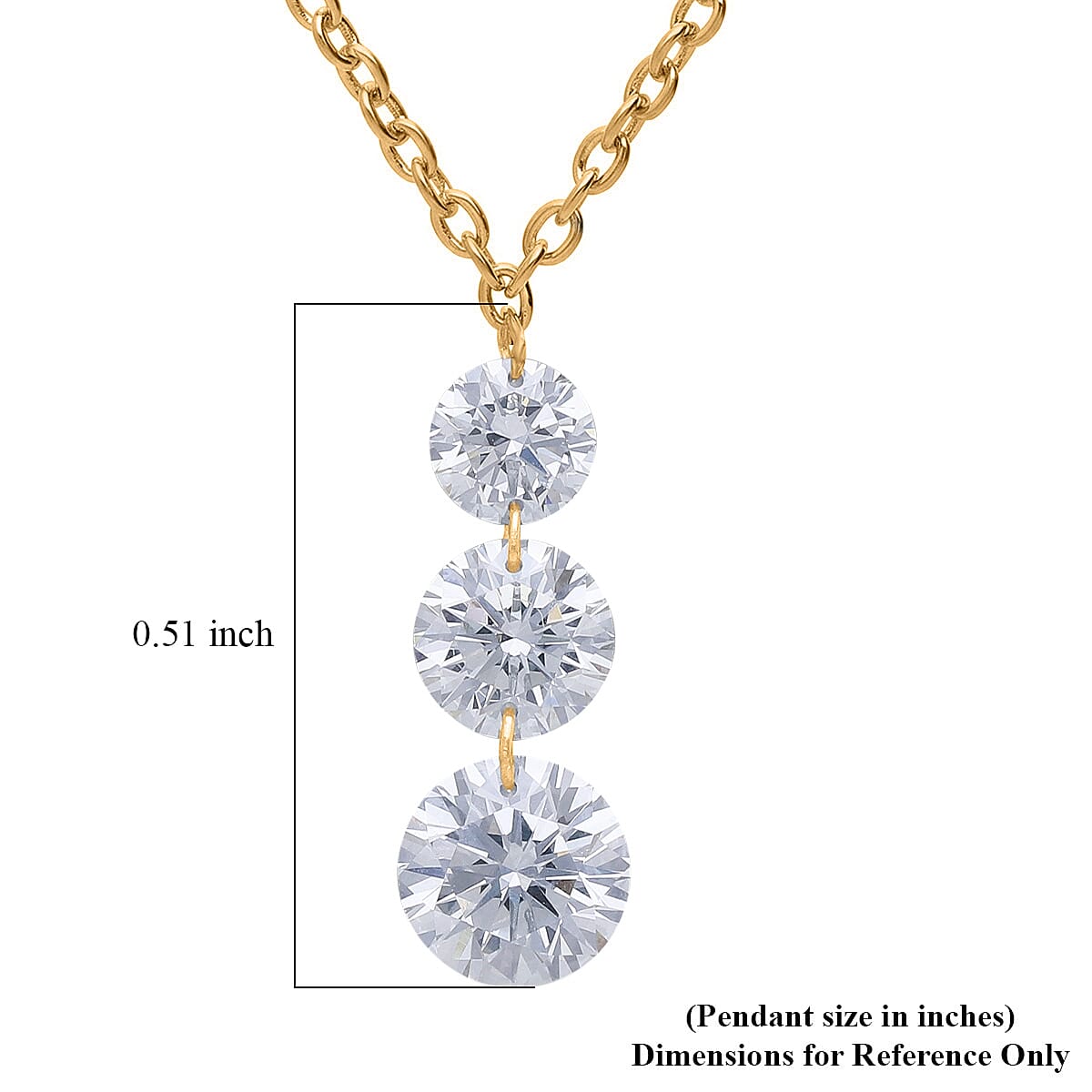 Nude Collection Luxuriant Lab Grown Diamond E-F VS 1.50 ctw Floating Spark Droplets Pendant Necklace in 18K Vermeil Yellow Gold Over Sterling Silver (20-22 Inches)