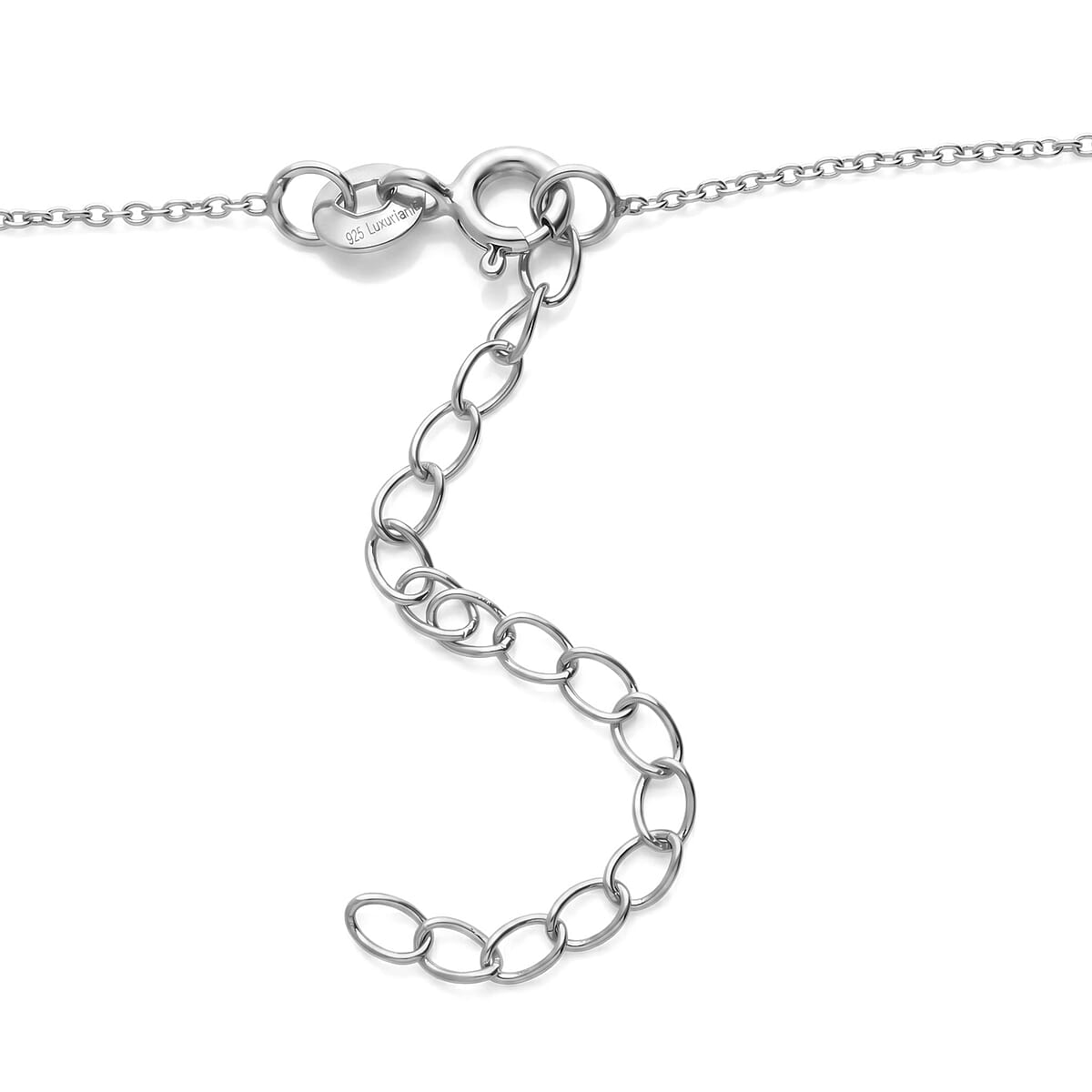 Nude Collection Luxuriant Lab Grown Diamond E-F VS 1.50 ctw Floating Spark Droplets Pendant Necklace in Rhodium Over Sterling Silver (20-22 Inches) image number 4