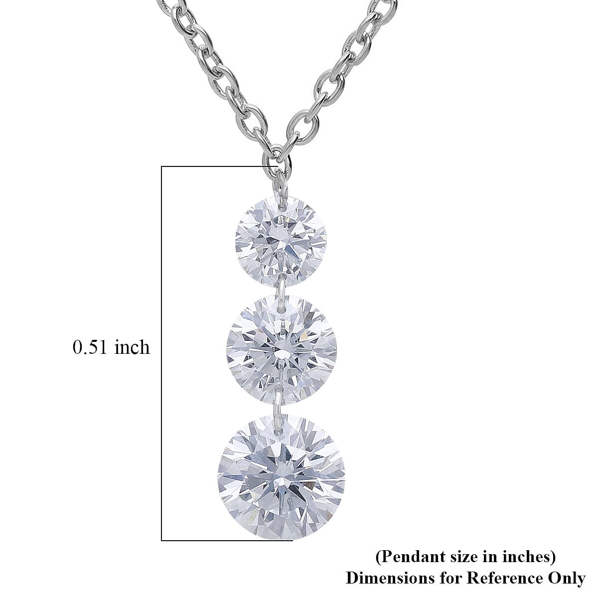 Nude Collection Luxuriant Lab Grown Diamond E-F VS 1.50 ctw Floating Spark Droplets Pendant Necklace in Rhodium Over Sterling Silver (20-22 Inches)