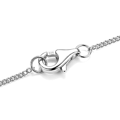 D'Joy Moissanite and Black Jade (D) 8.40 ctw Carved Midnight Bloom Spark Pendant Necklace in Rhodium Over Sterling Silver (18 Inches)